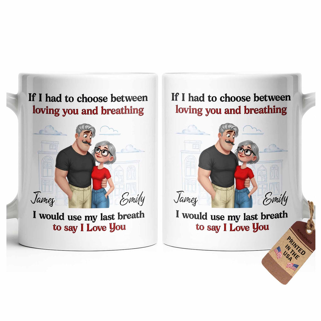 Personalized Couple Coffee Mug Custom Love Art Gift for Anniversary Edge-to-edge Mug GradoCreations