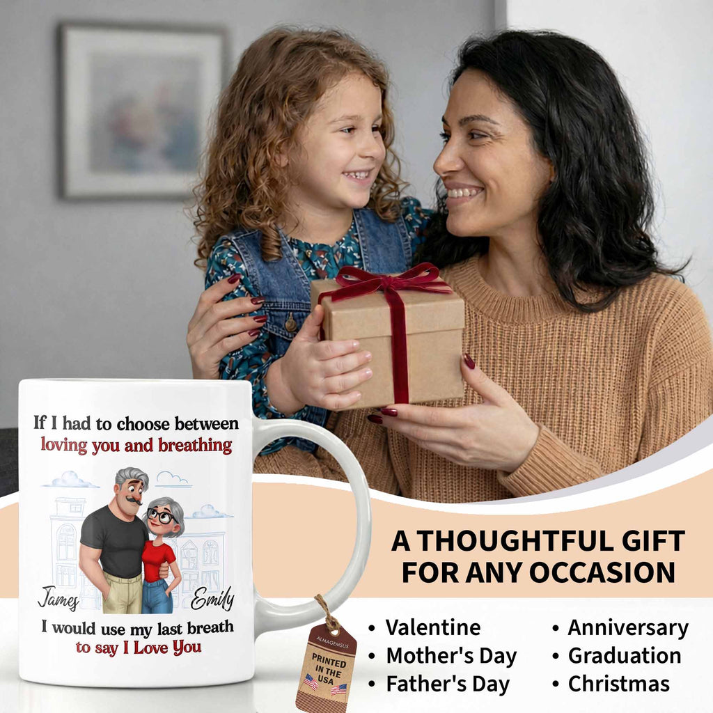 Personalized Couple Coffee Mug Custom Love Art Gift for Anniversary Edge-to-edge Mug GradoCreations