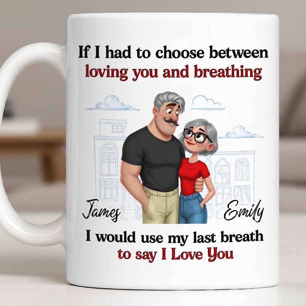 Personalized Couple Coffee Mug Custom Love Art Gift for Anniversary Edge-to-edge Mug GradoCreations