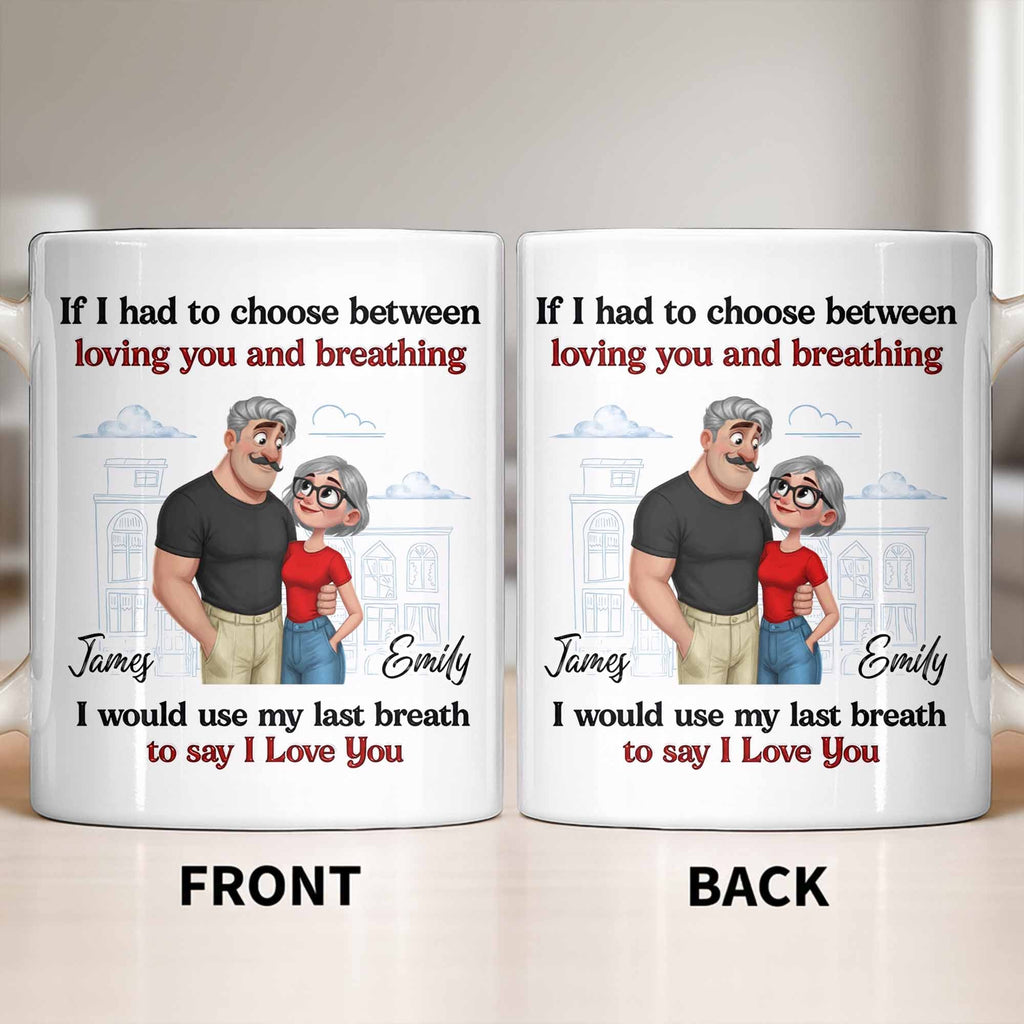 Personalized Couple Coffee Mug Custom Love Art Gift for Anniversary Edge-to-edge Mug GradoCreations