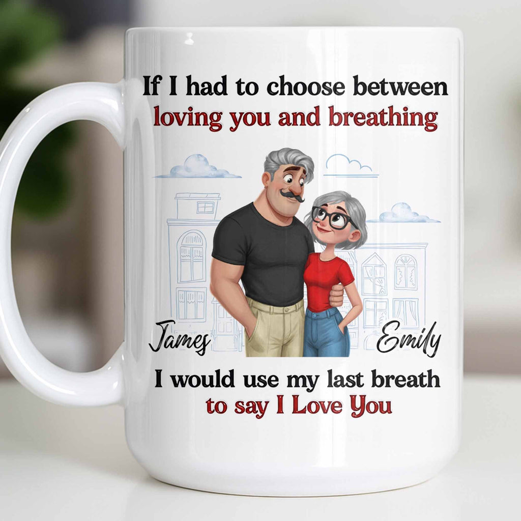 Personalized Couple Coffee Mug Custom Love Art Gift for Anniversary Edge-to-edge Mug GradoCreations