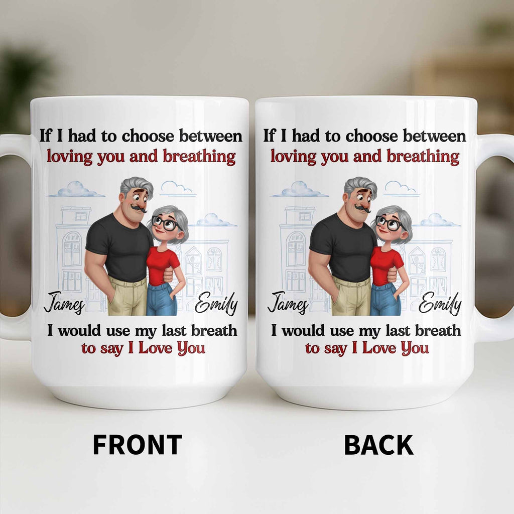 Personalized Couple Coffee Mug Custom Love Art Gift for Anniversary Edge-to-edge Mug GradoCreations