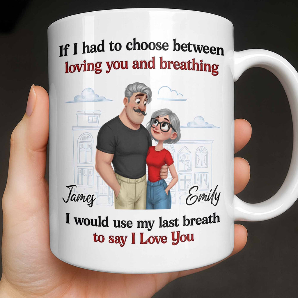 Personalized Couple Coffee Mug Custom Love Art Gift for Anniversary Edge-to-edge Mug GradoCreations