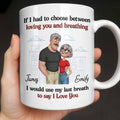 Personalized Couple Coffee Mug Custom Love Art Gift for Anniversary Edge-to-edge Mug GradoCreations