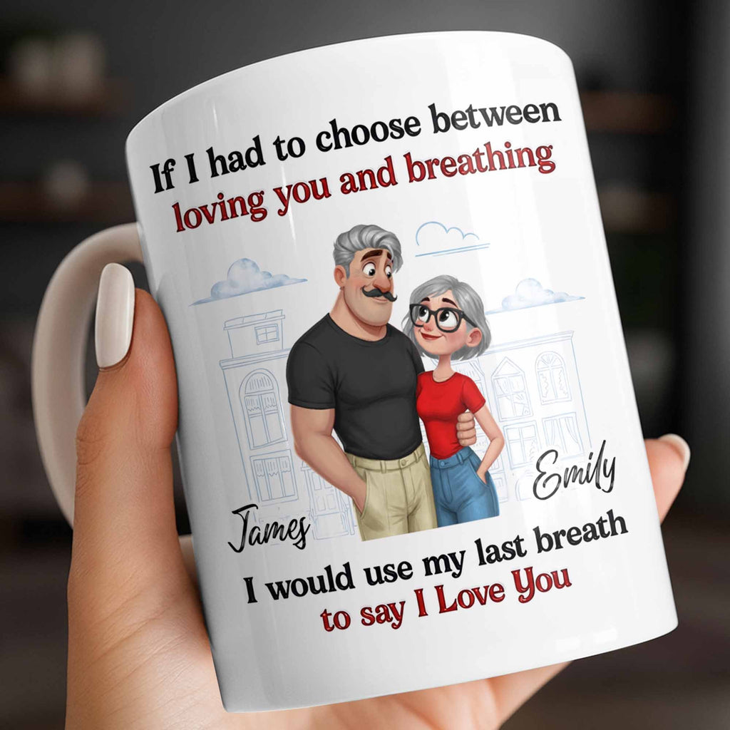 Personalized Couple Coffee Mug Custom Love Art Gift for Anniversary Edge-to-edge Mug GradoCreations