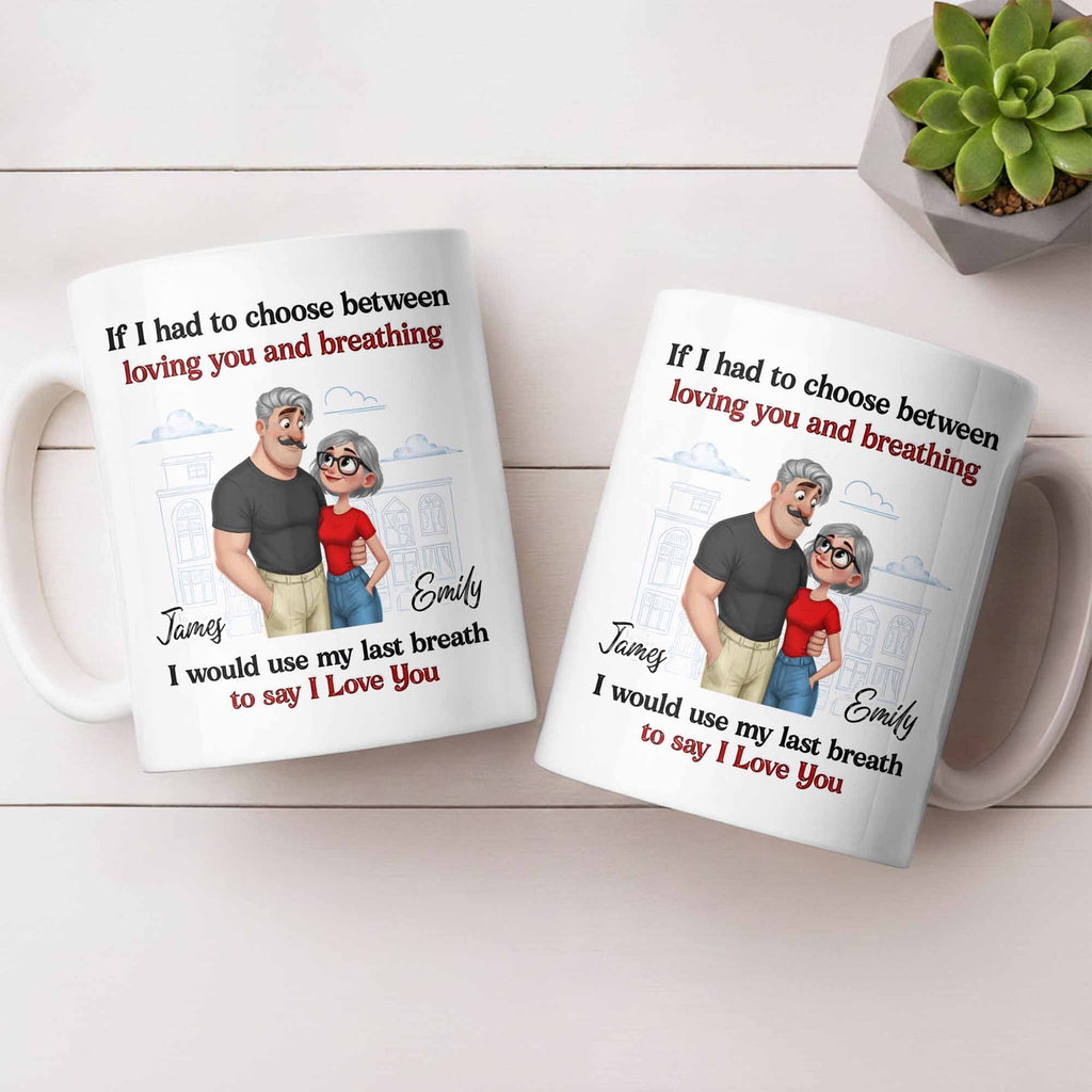 Personalized Couple Coffee Mug Custom Love Art Gift for Anniversary Edge-to-edge Mug GradoCreations
