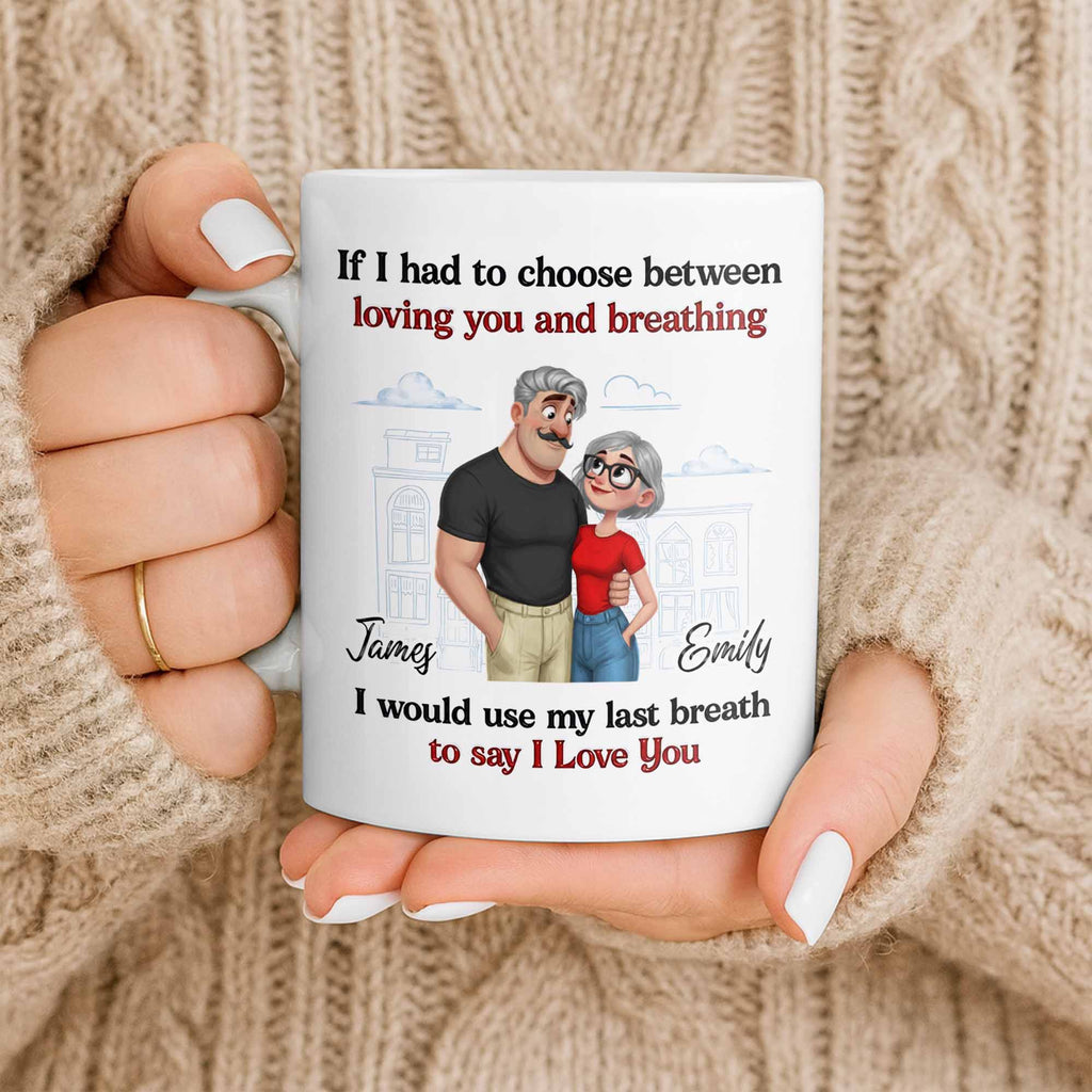 Personalized Couple Coffee Mug Custom Love Art Gift for Anniversary Edge-to-edge Mug GradoCreations