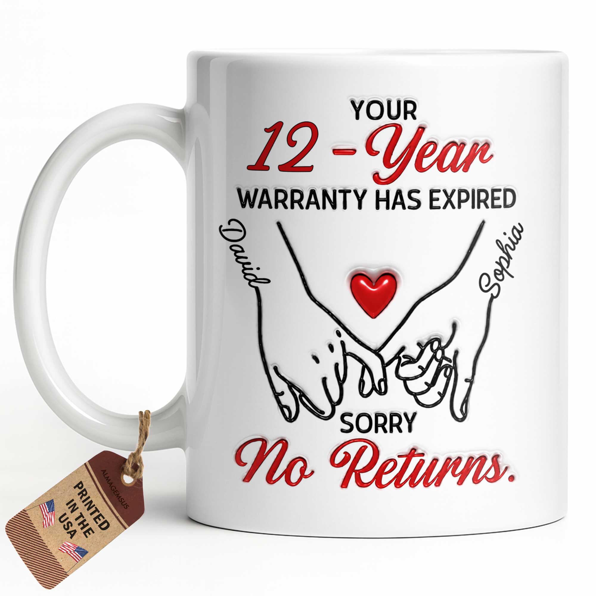 Personalized Edge-to-Edge Coffee Mug Custom Design Gift for Couples Edge-to-edge Mug GradoCreations
