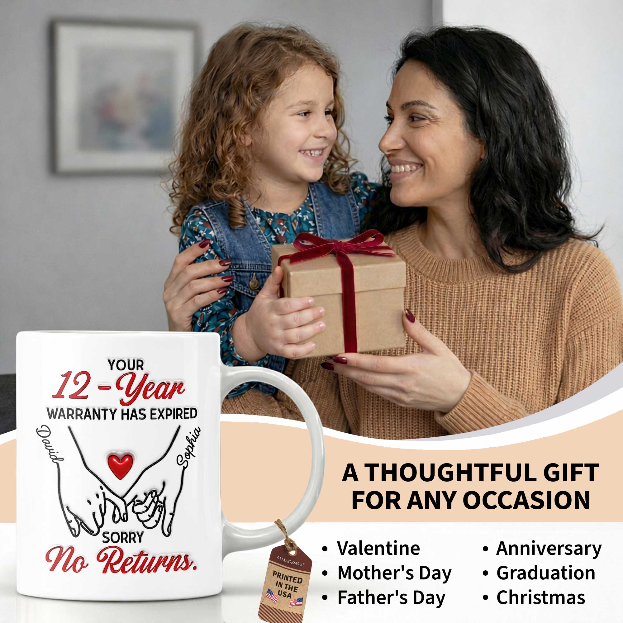 Personalized Edge-to-Edge Coffee Mug Custom Design Gift for Couples Edge-to-edge Mug GradoCreations