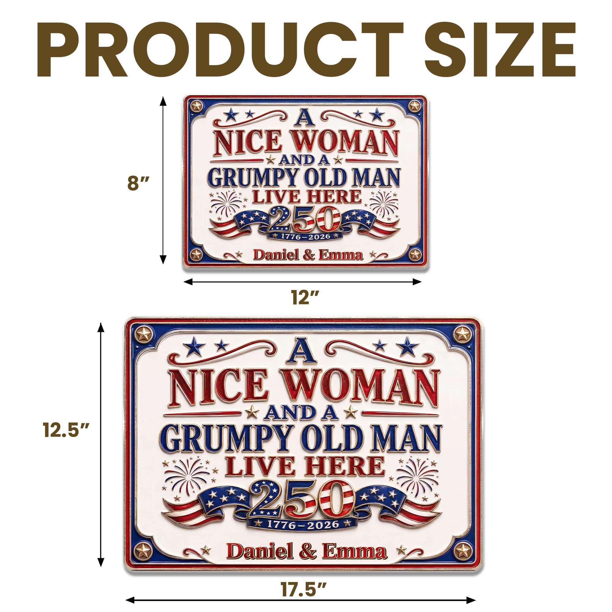 Personalized Metal Wall Sign Unique Couple Gift for Home Metal Sign GradoCreations