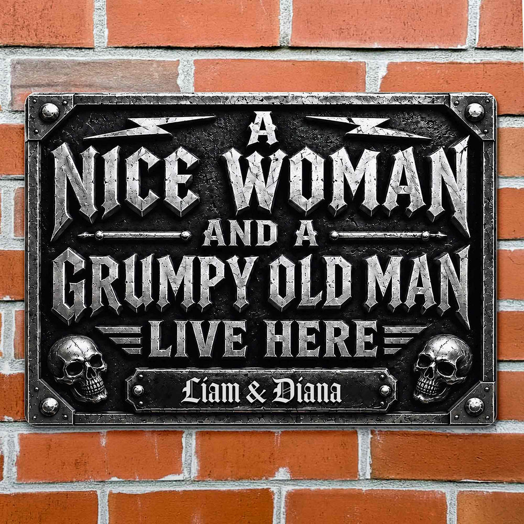 Personalized Metal Sign Custom Name Gift for Couples Home Decor Metal Sign GradoCreations