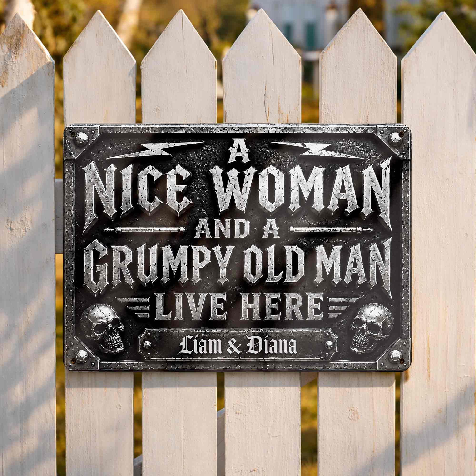 Personalized Metal Sign Custom Name Gift for Couples Home Decor Metal Sign GradoCreations