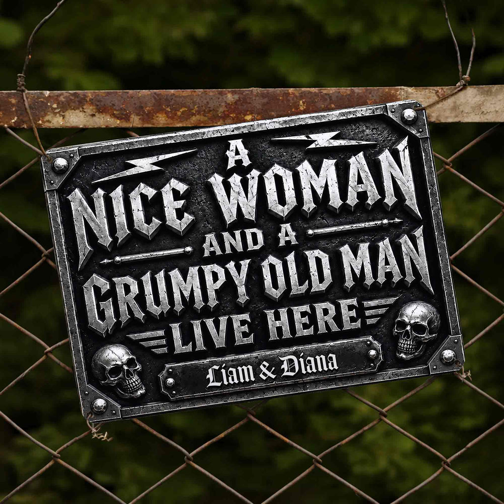 Personalized Metal Sign Custom Name Gift for Couples Home Decor Metal Sign GradoCreations