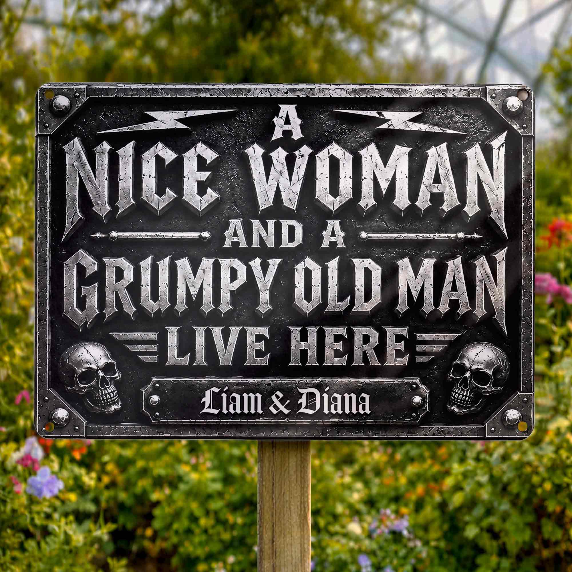 Personalized Metal Sign Custom Name Gift for Couples Home Decor Metal Sign GradoCreations