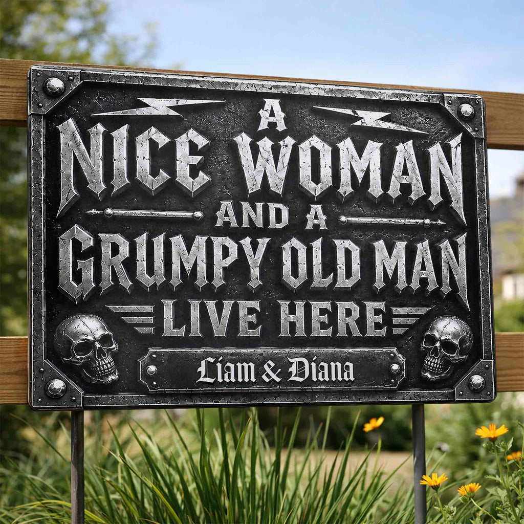 Personalized Metal Sign Custom Name Gift for Couples Home Decor Metal Sign GradoCreations