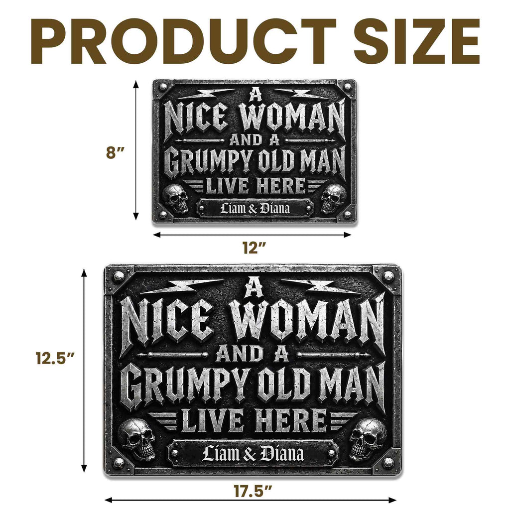 Personalized Metal Sign Custom Name Gift for Couples Home Decor Metal Sign GradoCreations