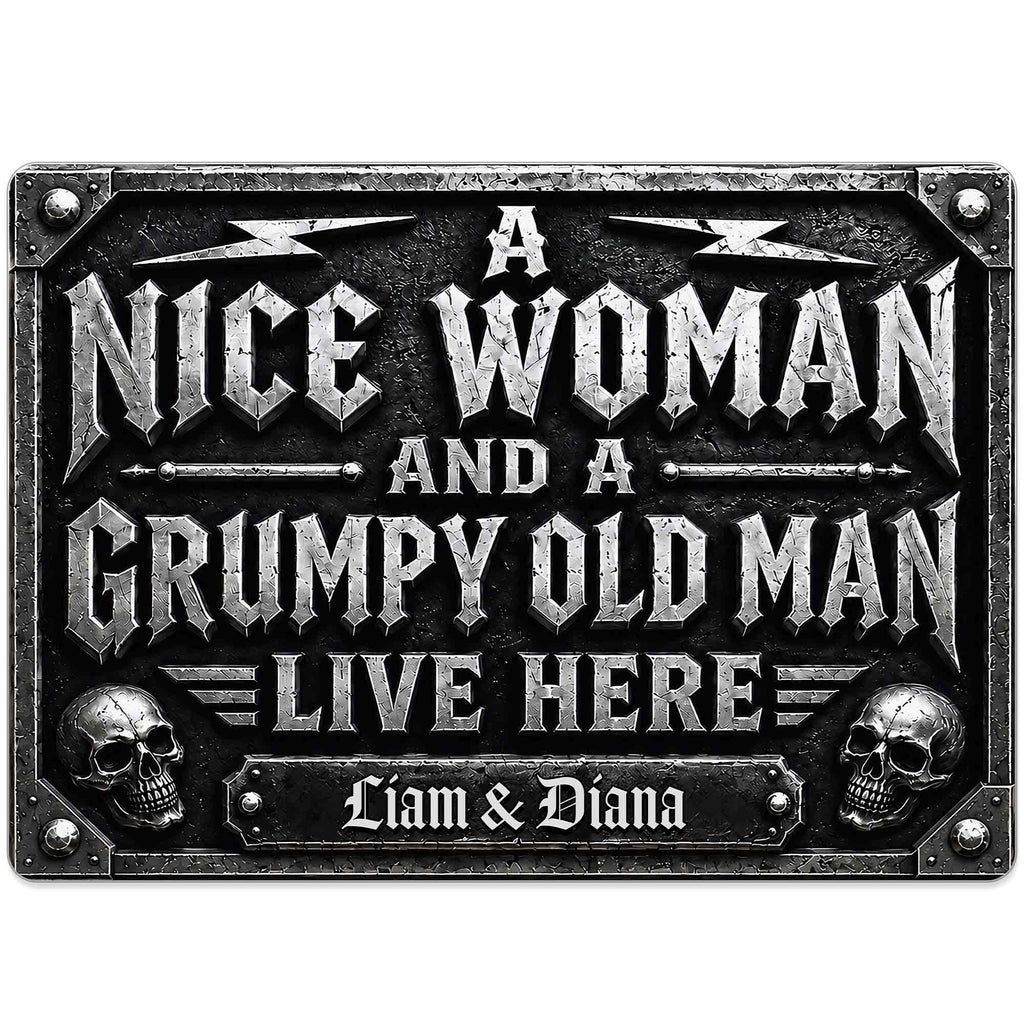 Personalized Metal Sign Custom Name Gift for Couples Home Decor Metal Sign GradoCreations