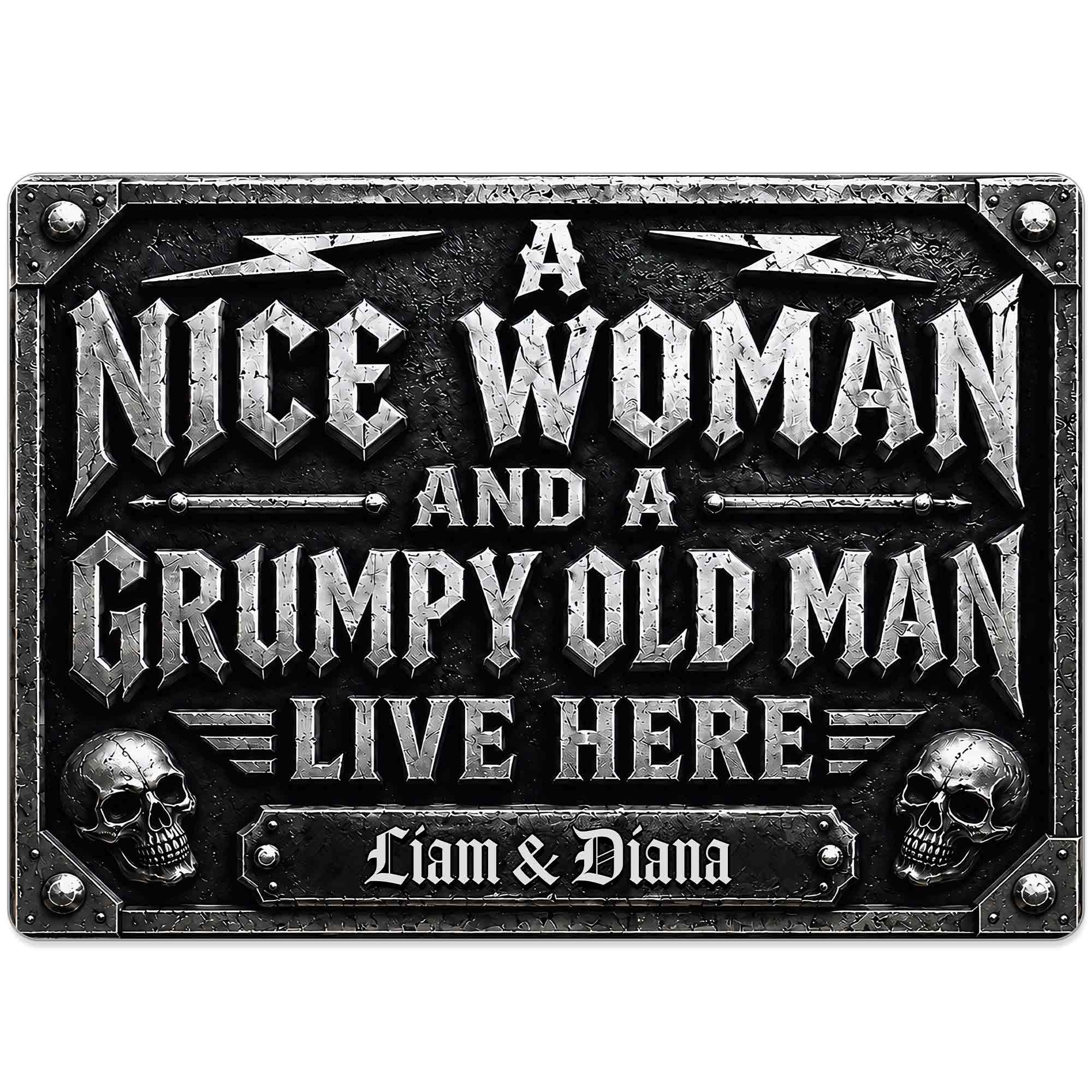 Personalized Metal Sign Custom Name Gift for Couples Home Decor Metal Sign GradoCreations