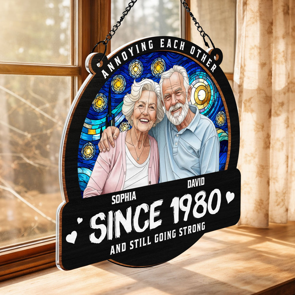 Personalized Couple Suncatcher Custom Name Gift for Anniversary