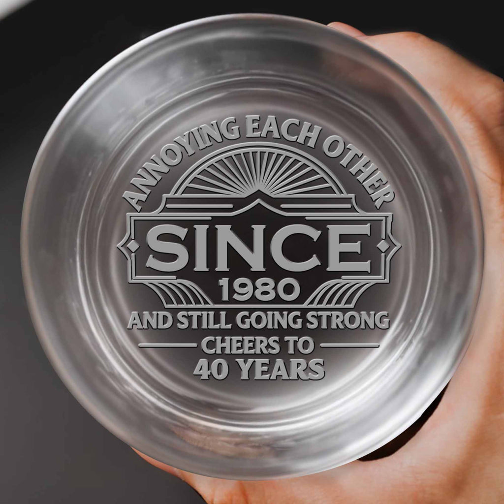 Personalized Engraved Whiskey Glass Custom Year Gift for Couples Whiskey Glass GradoCreations