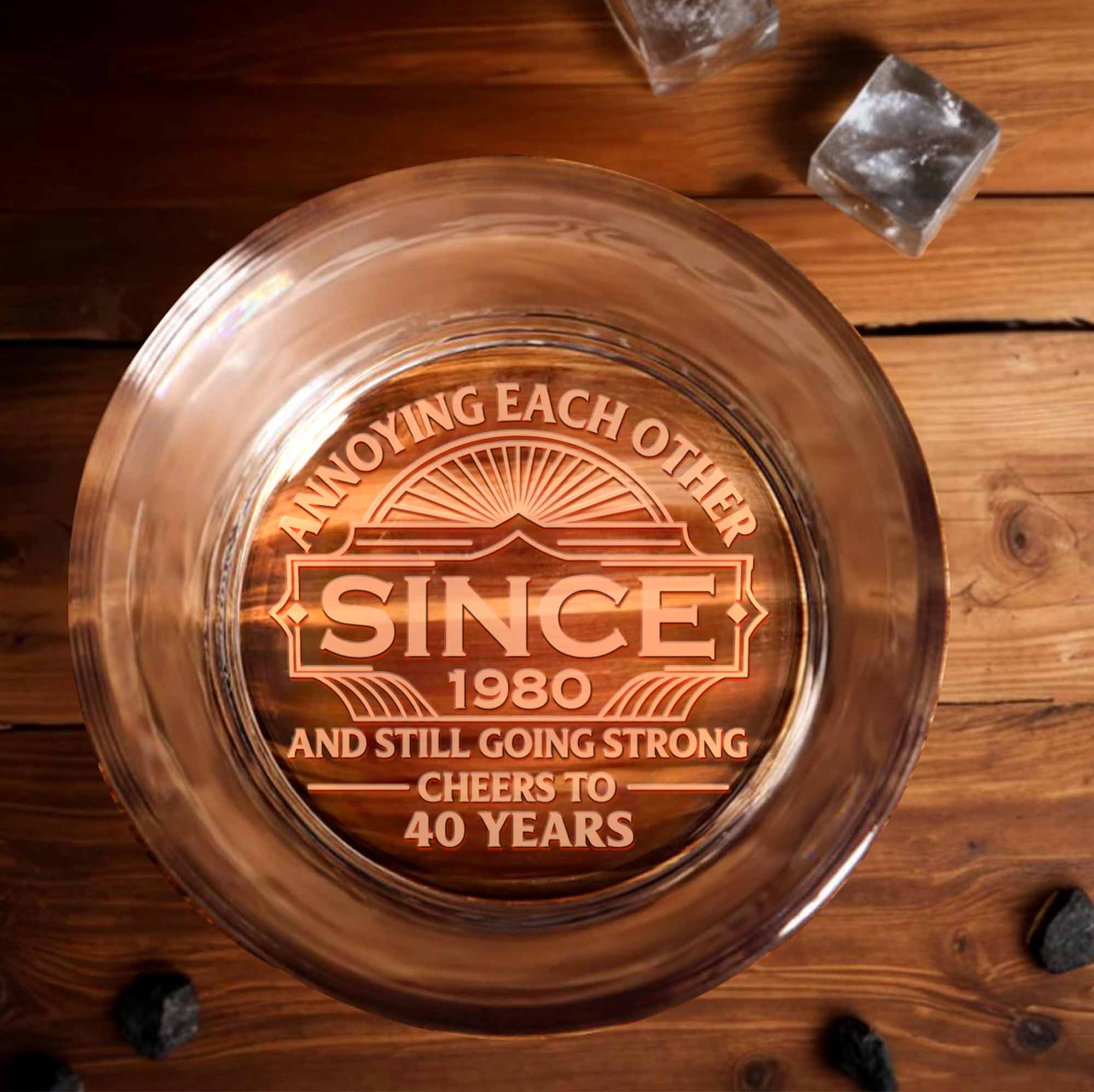 Personalized Engraved Whiskey Glass Custom Year Gift for Couples Whiskey Glass GradoCreations