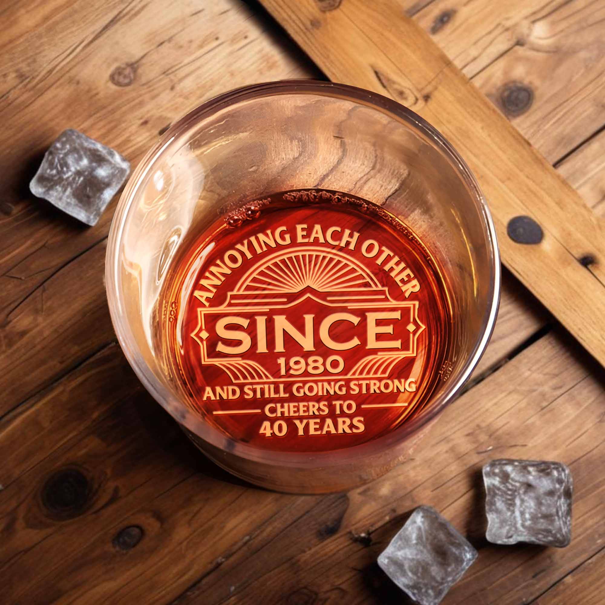 Personalized Engraved Whiskey Glass Custom Year Gift for Couples Whiskey Glass GradoCreations
