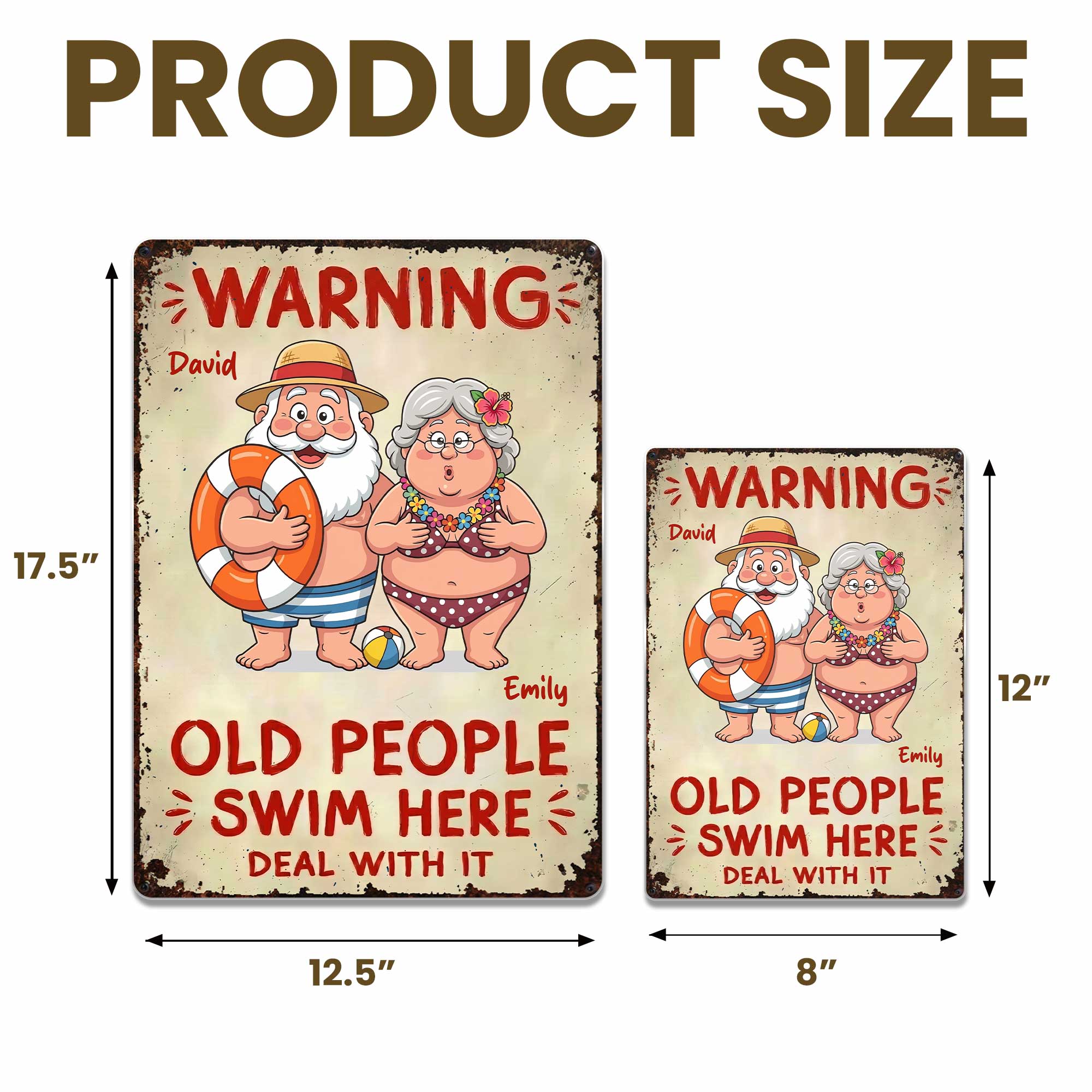 Funny Personalized Metal Sign Custom Name Gift for Couples