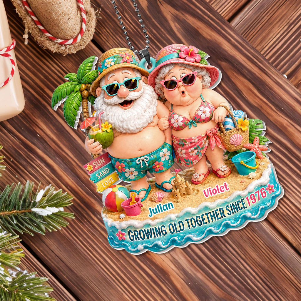 Personalized Acrylic Ornament for Couples Custom Name Gift Car Acrylic Ornament GradoCreations