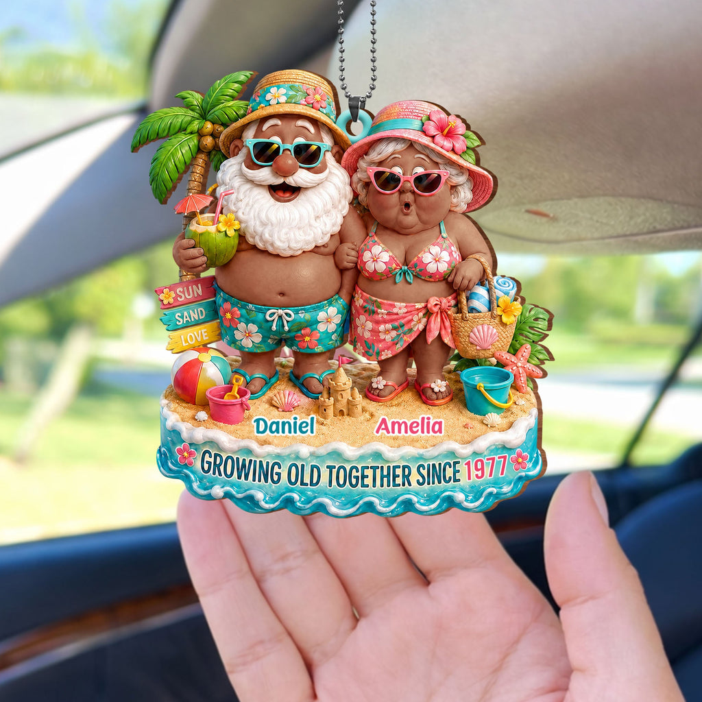 Personalized Couples Wood Ornament Custom Name Gift for Anniversary Wood Ornament GradoCreations