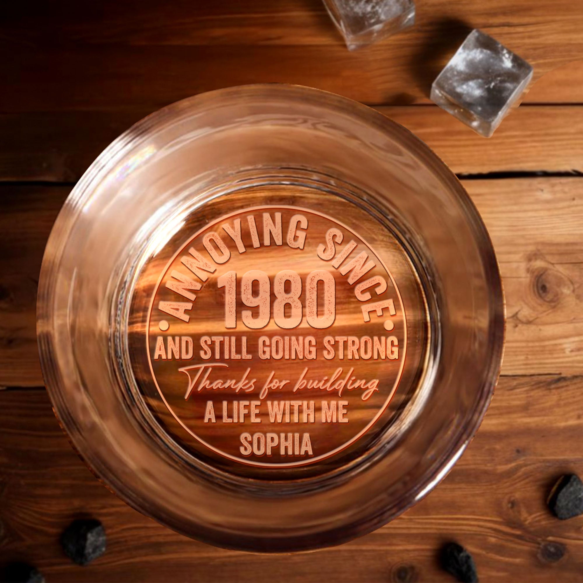 Personalized Engraved Whiskey Glass Custom Date Gift for Him Whiskey Glass GradoCreations