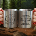 Personalized Carabiner Mug Custom Name Hiking Gift for Couples