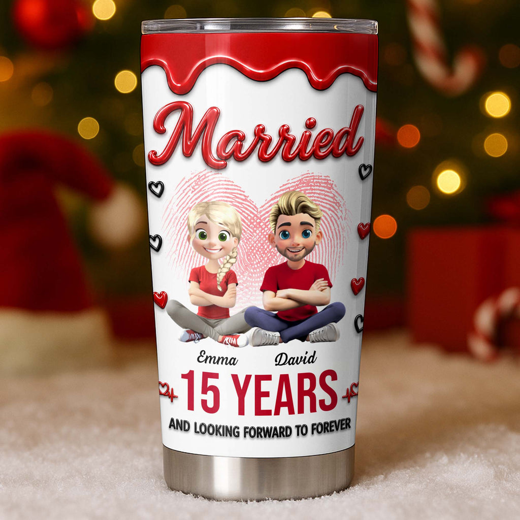 Personalized 20oz Stainless Steel Tumbler Custom Couple Gift