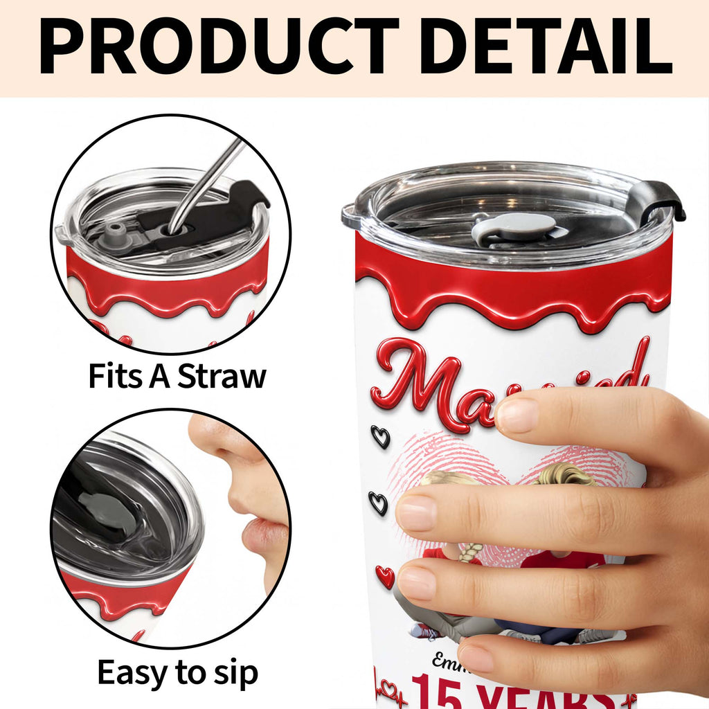 Personalized 20oz Stainless Steel Tumbler Custom Couple Gift
