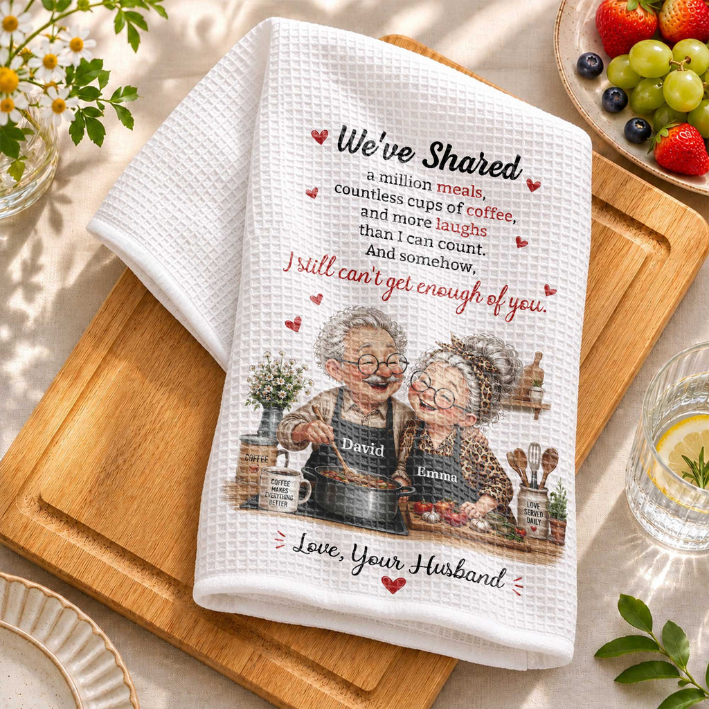 Personalized Kitchen Towel Custom Couple Gift for Anniversary