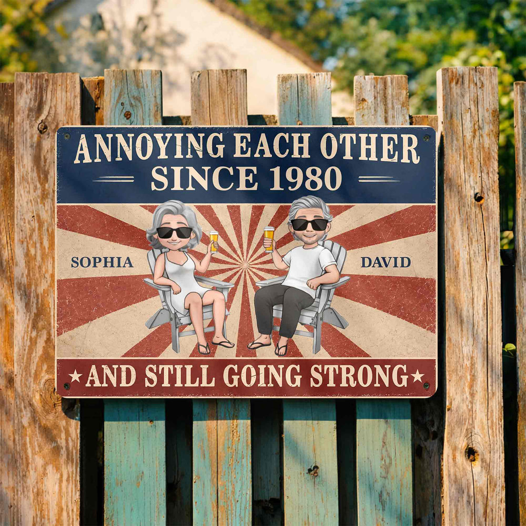 Personalized Metal Sign Custom Couple Art Anniversary Gift