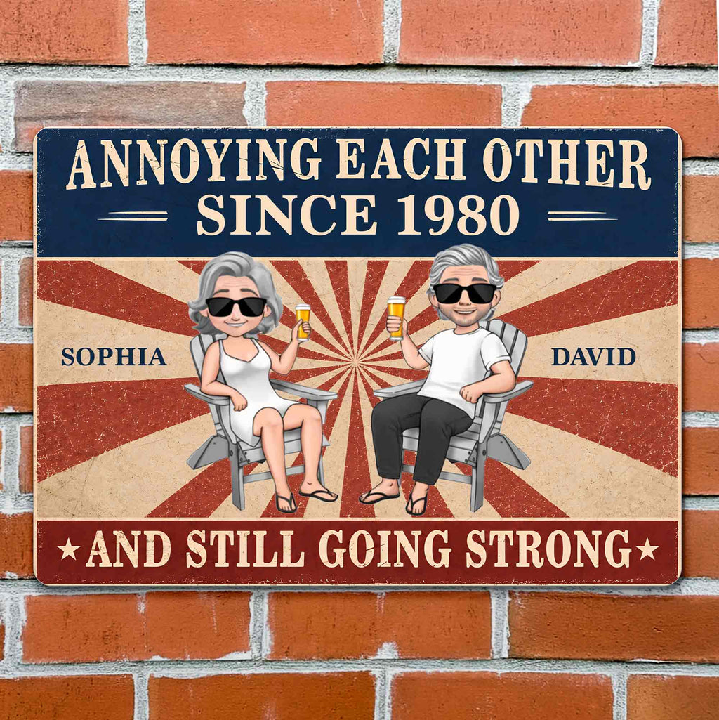 Personalized Metal Sign Custom Couple Art Anniversary Gift
