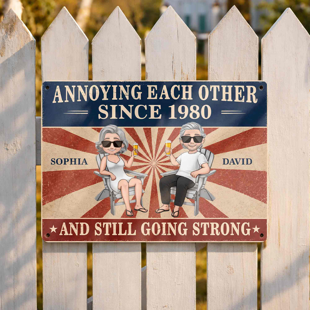 Personalized Metal Sign Custom Couple Art Anniversary Gift