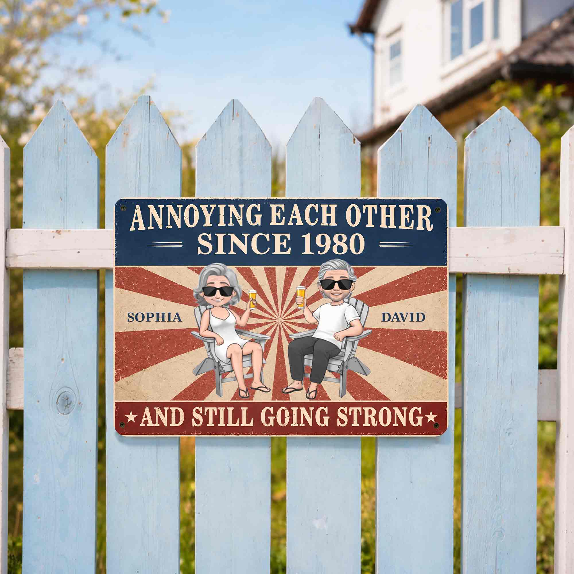 Personalized Metal Sign Custom Couple Art Anniversary Gift
