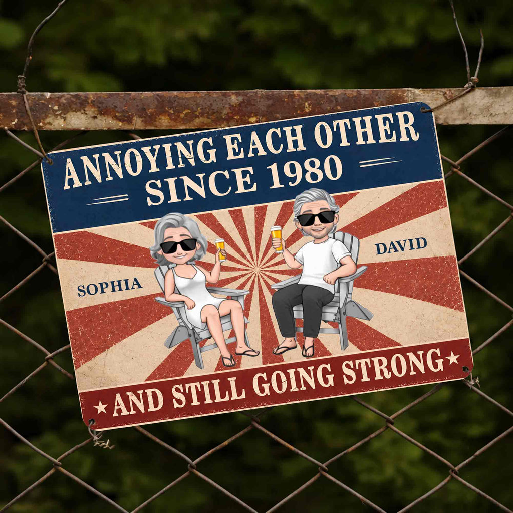 Personalized Metal Sign Custom Couple Art Anniversary Gift