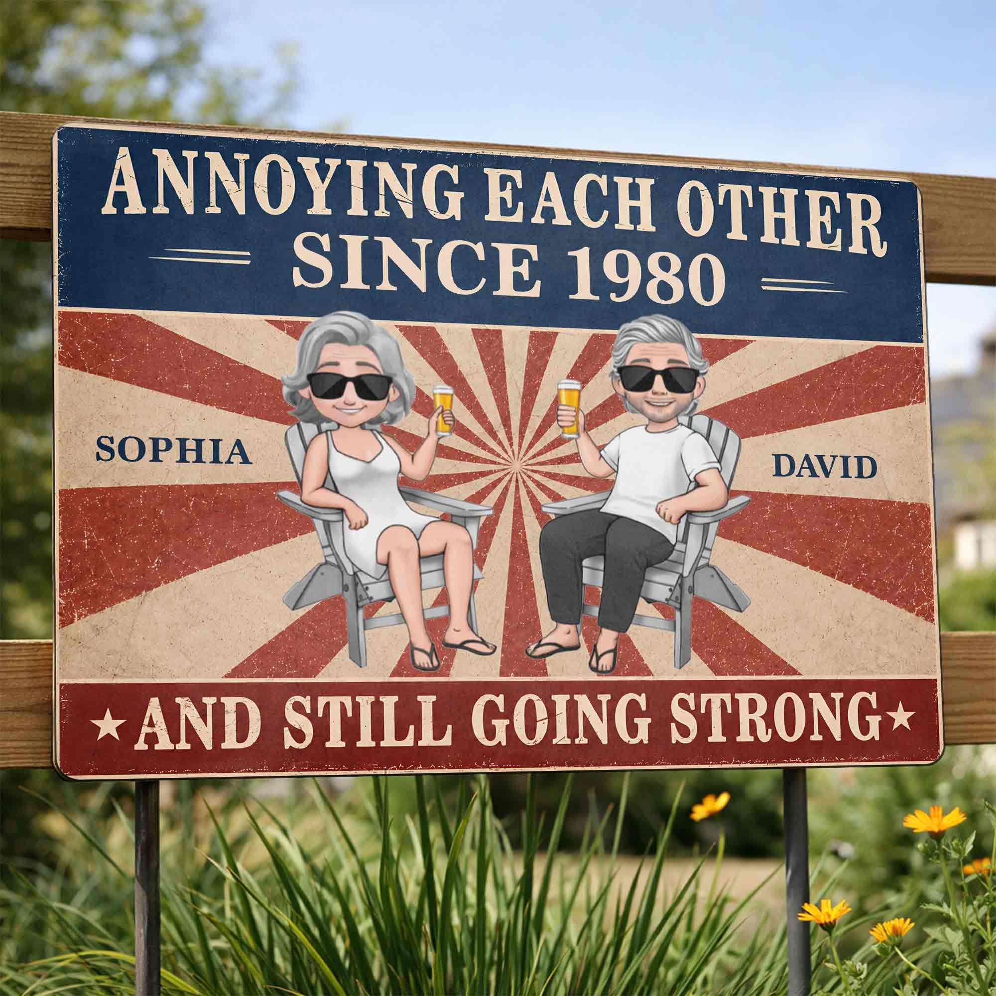 Personalized Metal Sign Custom Couple Art Anniversary Gift
