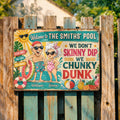 Personalized Metal Sign Welcome to Our Pool Gift for Couples Metal Sign GradoCreations