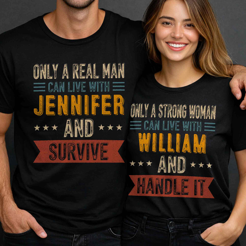 Personalized Strong Woman Custom T-shirt Hoodie Gift for Couples Shirt GradoCreations