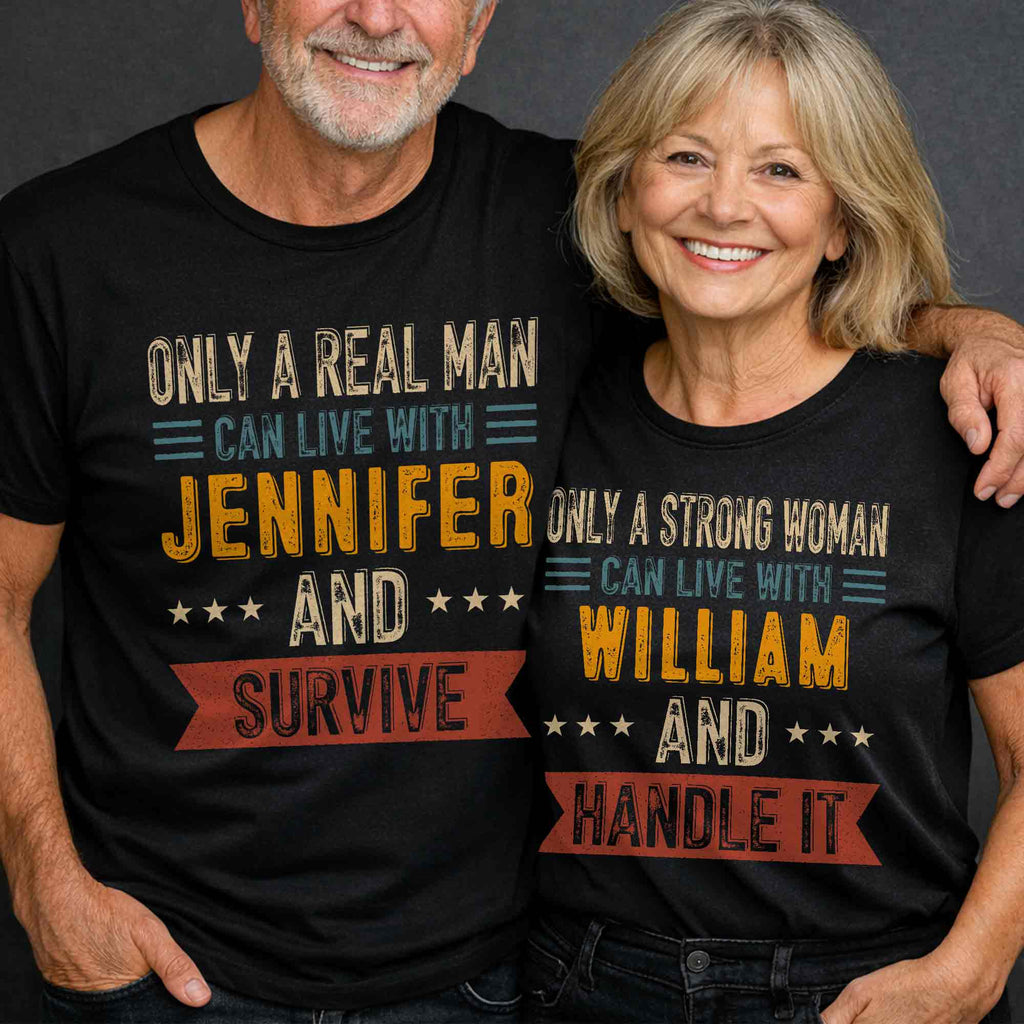 Personalized Strong Woman Custom T-shirt Hoodie Gift for Couples Shirt GradoCreations