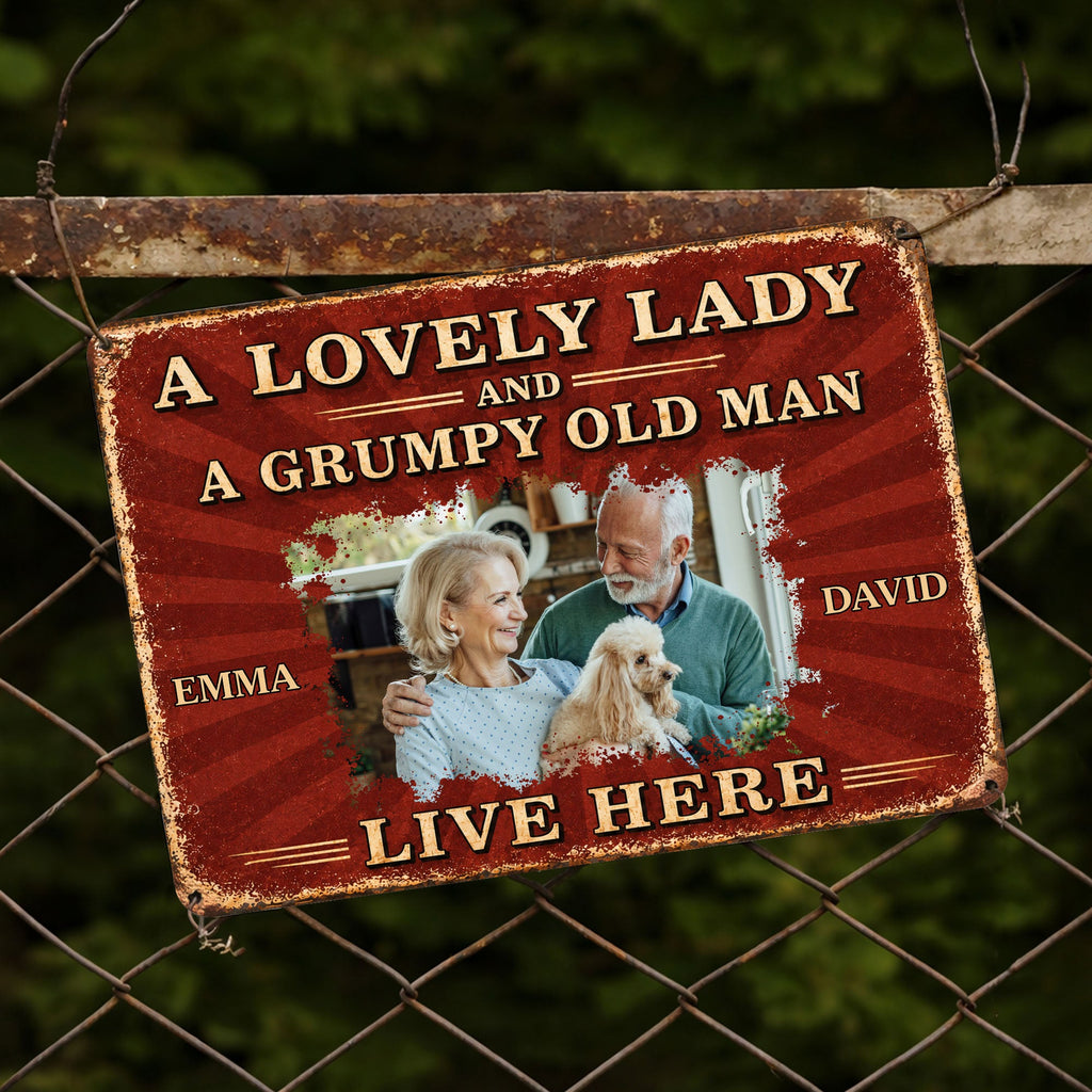 Personalized Metal Sign Custom Name Dog Lovers Gift for Couples