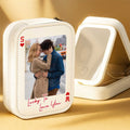 Personalized LED Mirror Jewelry Box Custom Name Gift for Couples Jewelry Box With LED Mirror GradoCreations