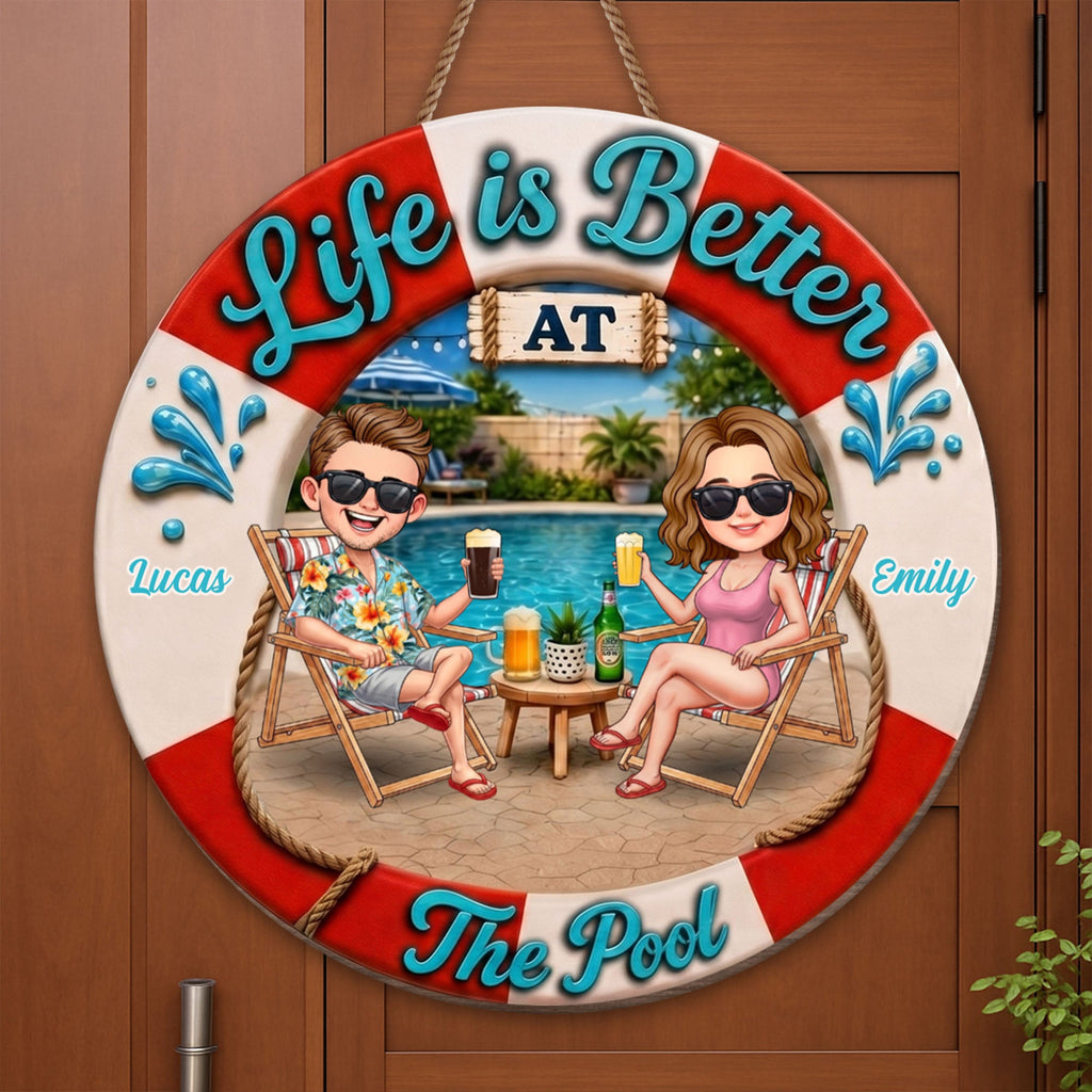 Personalized Custom Shaped Wood Sign for Couples Beach Decor Wood Sign GradoCreations