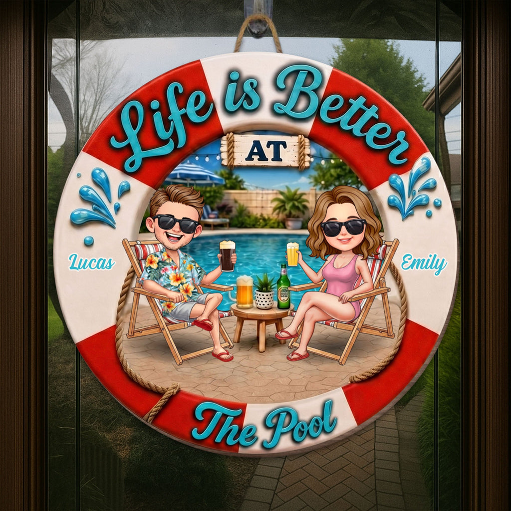 Personalized Custom Shaped Wood Sign for Couples Beach Decor Wood Sign GradoCreations
