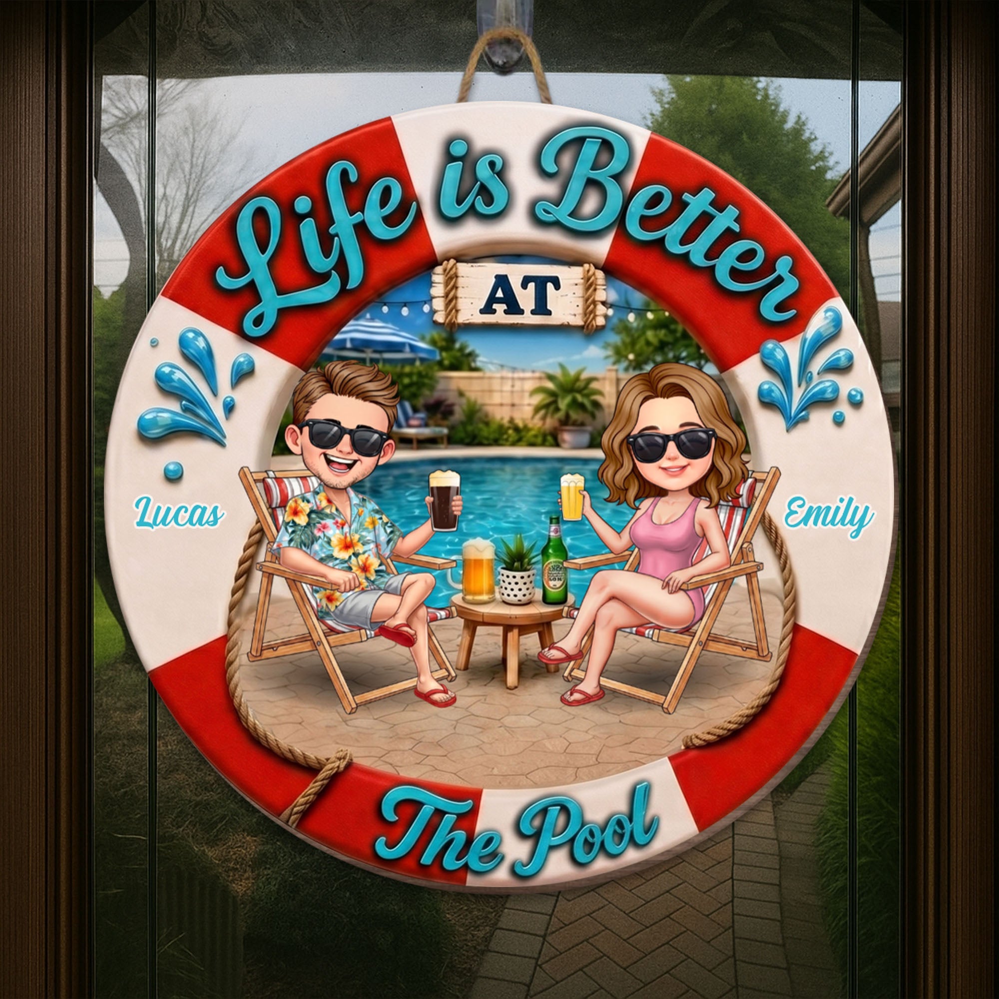 Personalized Custom Shaped Wood Sign for Couples Beach Decor Wood Sign GradoCreations