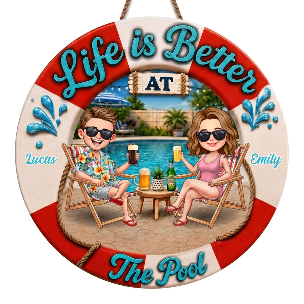 Personalized Custom Shaped Wood Sign for Couples Beach Decor Wood Sign GradoCreations