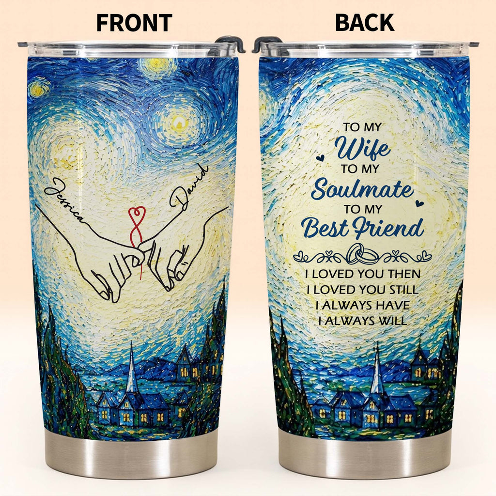 Personalized Stainless Steel Tumbler Custom Name Gift for Wife